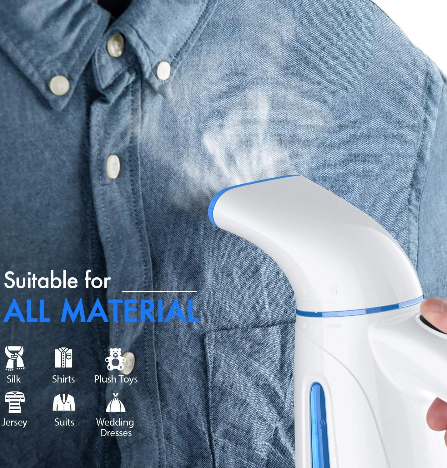 OGHom Steamer for Clothes, Handheld Clothing Steamer for Garment, 240ml Big Capacity 700W Portable Travel Steam Iron (Only for 120V)