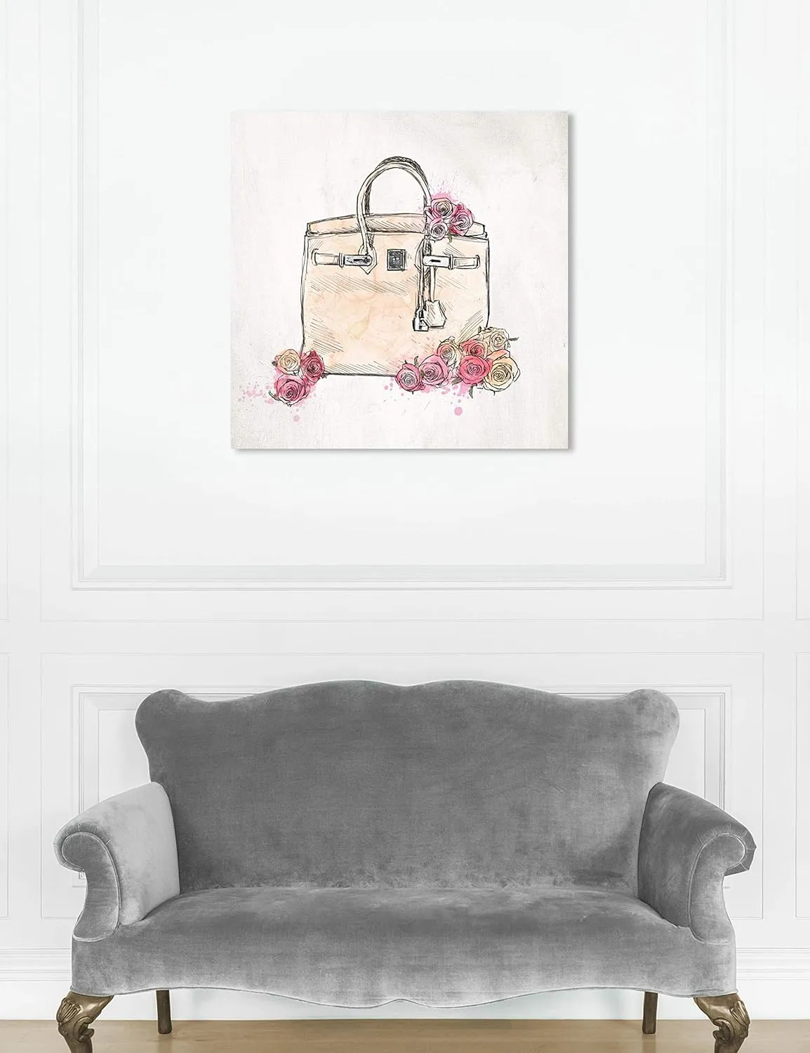 Oliver Gal 'Floral Handbag Scent' The Fashion Wall Art Decor Collection Contemporary Premium Canvas Art Print