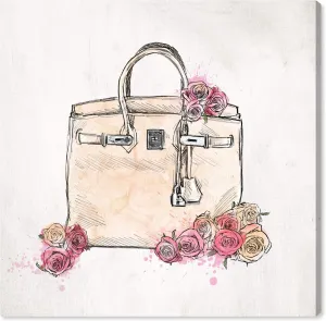 Oliver Gal 'Floral Handbag Scent' The Fashion Wall Art Decor Collection Contemporary Premium Canvas Art Print