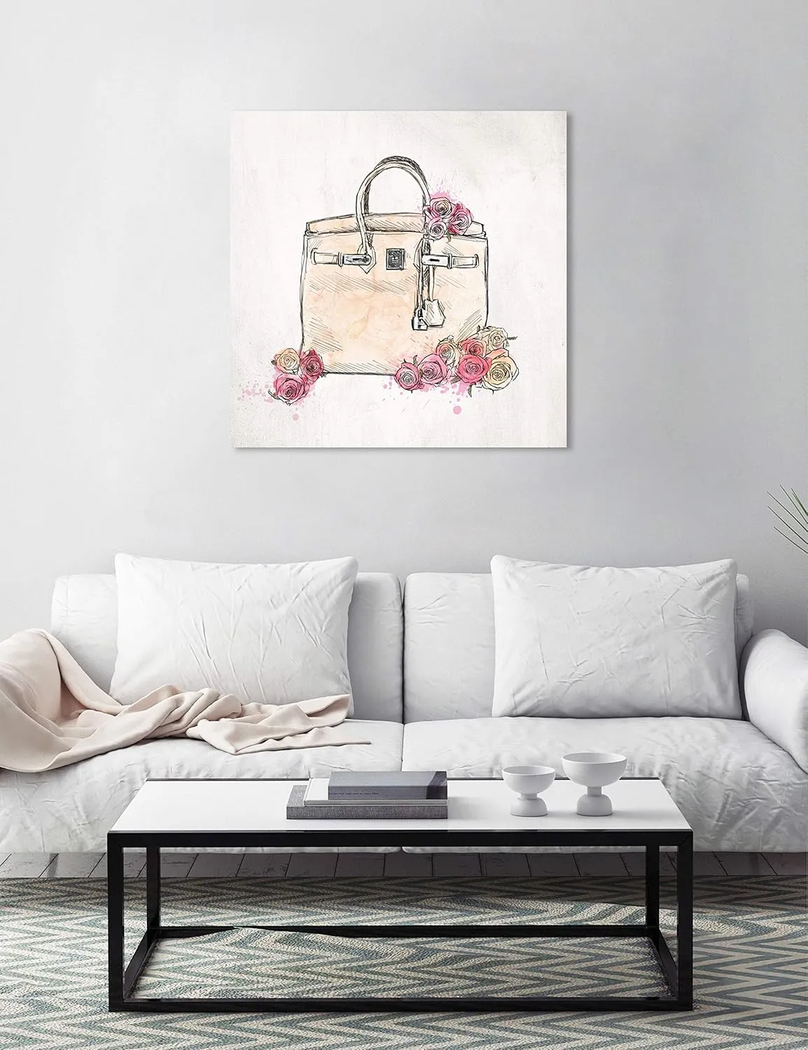 Oliver Gal 'Floral Handbag Scent' The Fashion Wall Art Decor Collection Contemporary Premium Canvas Art Print