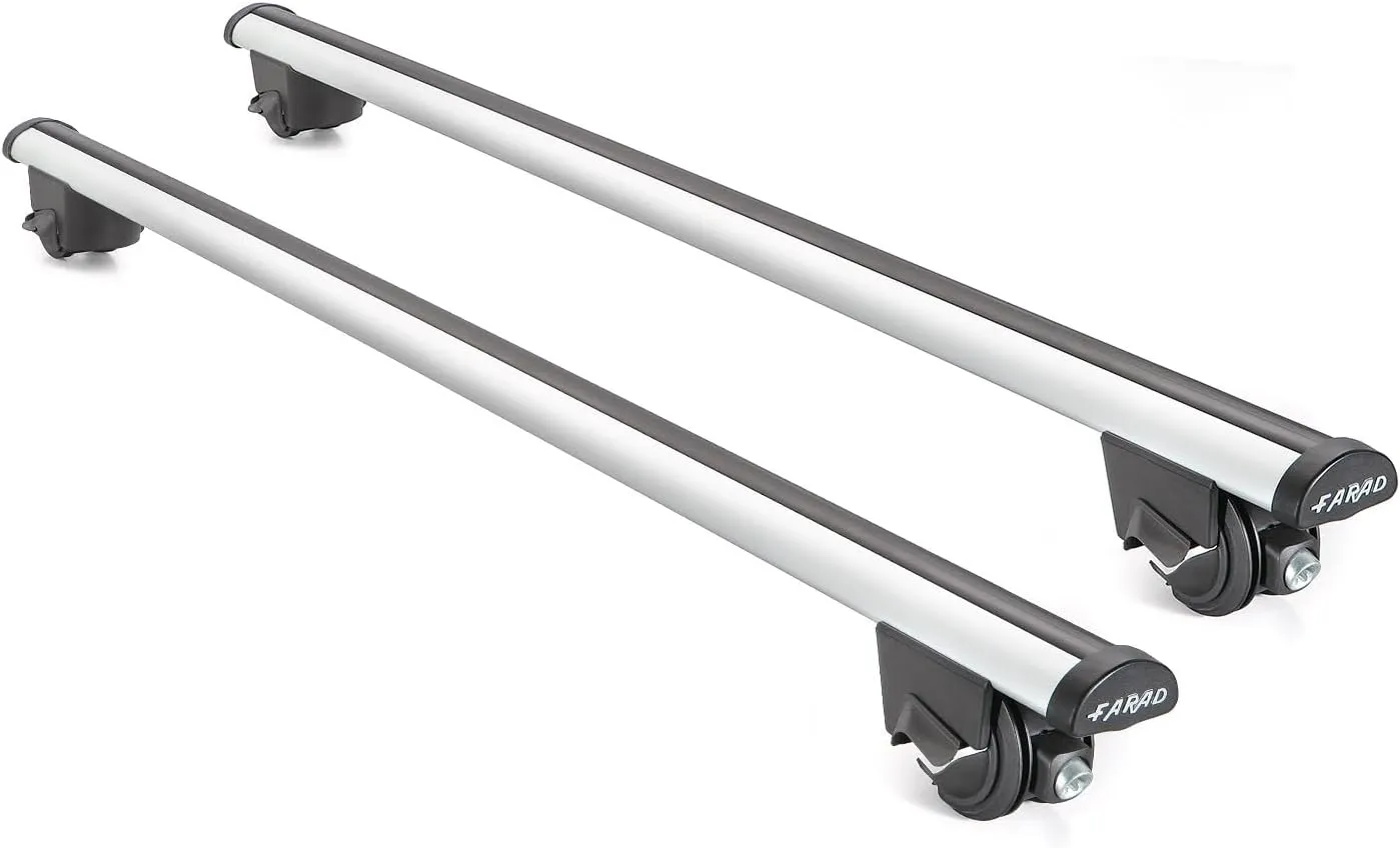 OMAC 220 Lbs Luggage Roof Rack Cross Bars for Volvo V90 Cross Country 2017-2024 Gray Anti-Theft for Travel Kayak Canoe Surf Ski Snowboard Camping