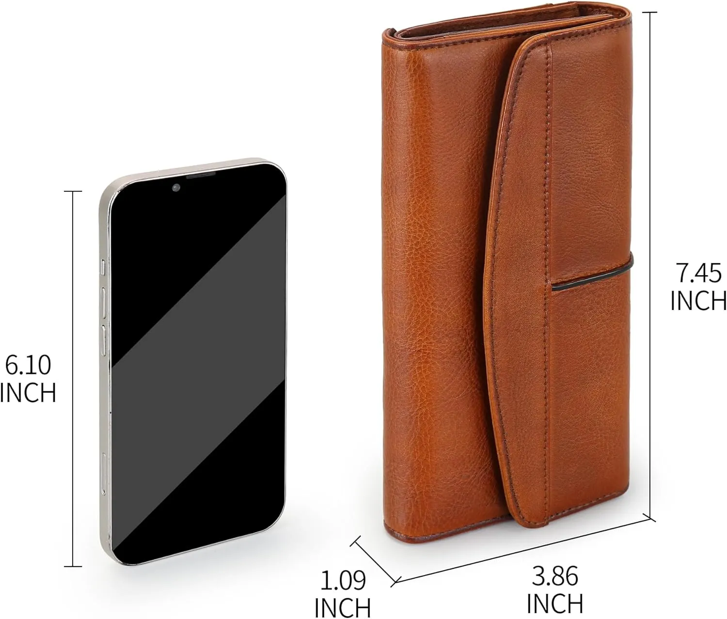 ORIREAL Wallets for Women Large Capacity Leather Clutch Wallet Card Organizer Women's Purse