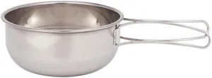 Outdoor 304 Stainless Steel Folding Pot Camping Portable Multi-functional Tableware(500ml)
