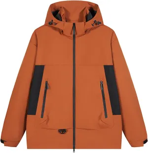 Outdoor Men's Waterproof Raincoat Windbreaker Lightweight Rain Jacket with Hood for Travel Golf Hiking Cycling