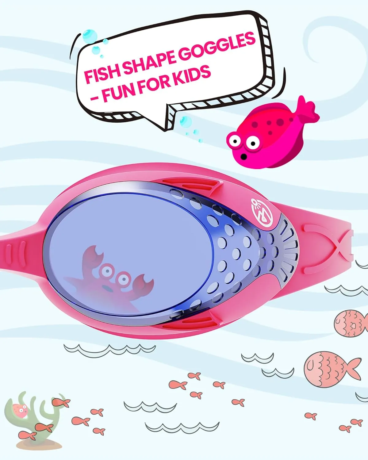 OutdoorMaster Kids Swim Goggles 2 Pack - Quick Adjustable Strap Swimming Goggles for Kids