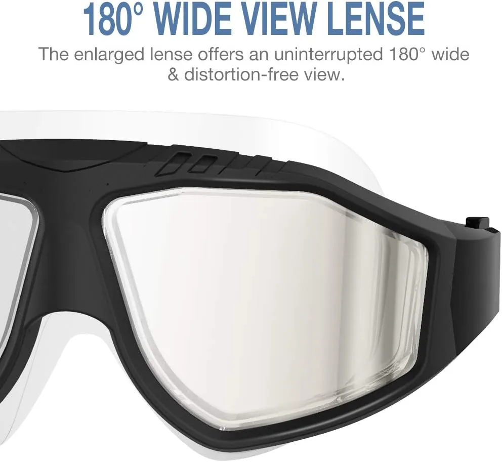 OutdoorMaster Swim Mask - Wide View Swimming Mask & Goggles Anti-fog Waterproof