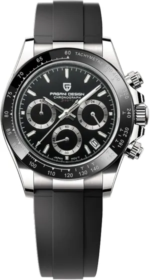 Pagani Design Mens Sapphire Glass Chronograph Stainless Steel Waterproof Luminous Watch Japanese Movement Men Quartz Watch for Men