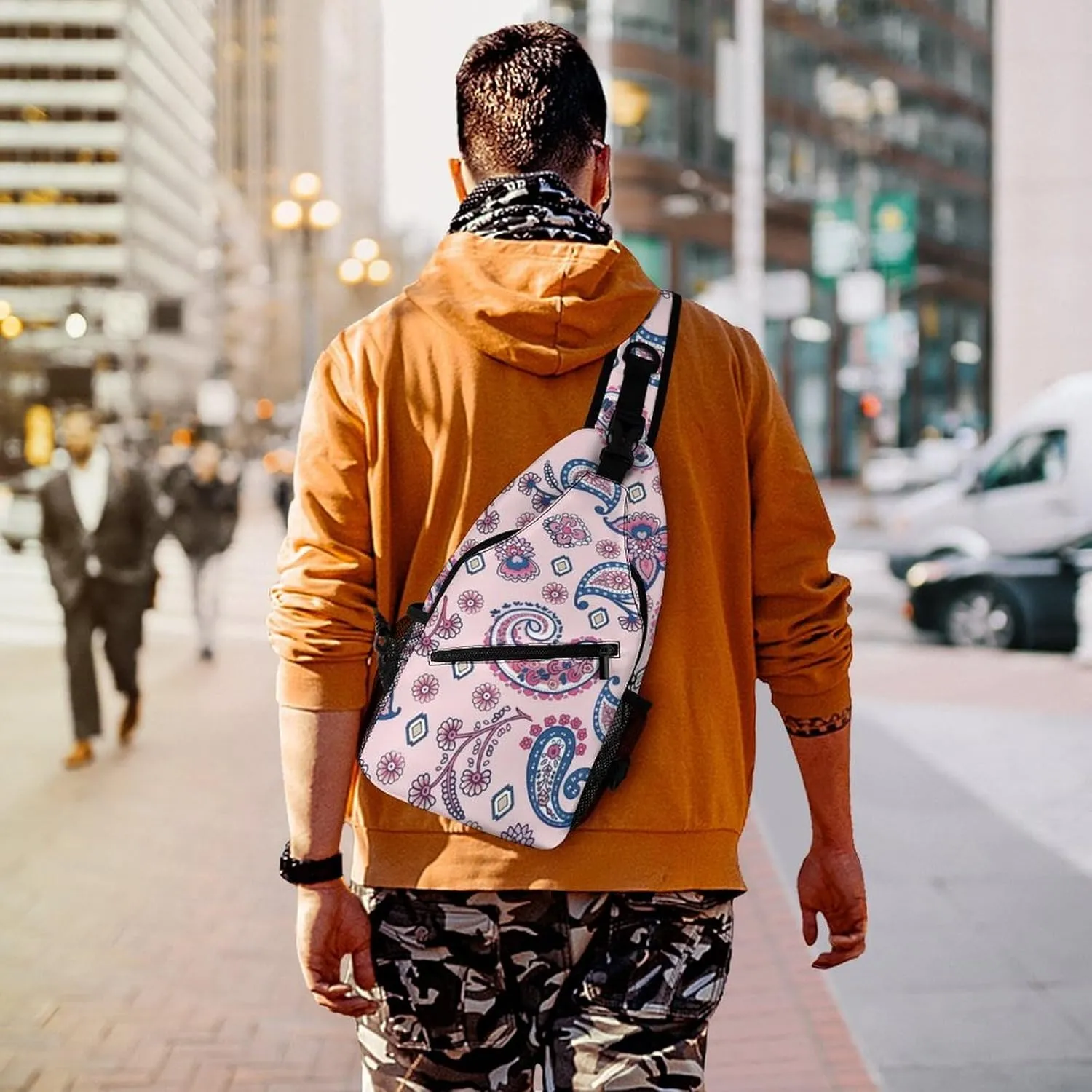 Paisley A Spacious And Large Capacity Portable Adjustable Chest Bag