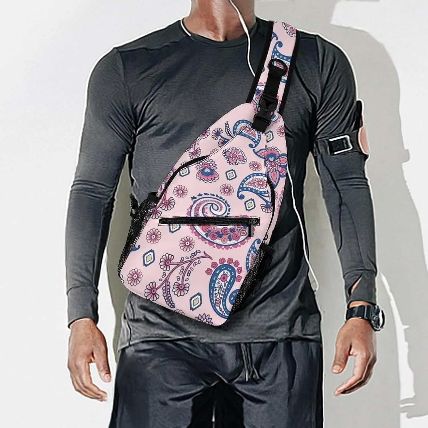 Paisley A Spacious And Large Capacity Portable Adjustable Chest Bag