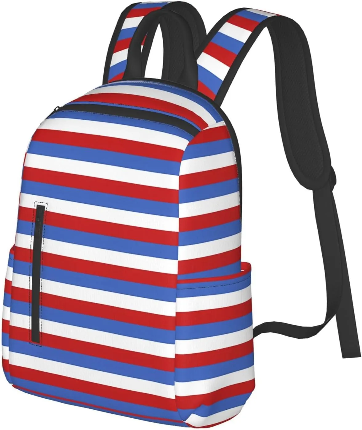 Panama Paraguay Flag Stripes Travel Backpacks Casual Laptop Backpack Sport Rucksack Large Capacity Daypack Multi-Pockets Adjustable Strap Bag for Working Hiking