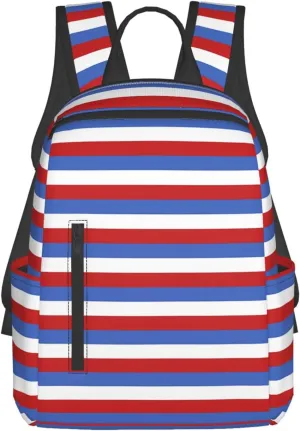 Panama Paraguay Flag Stripes Travel Backpacks Casual Laptop Backpack Sport Rucksack Large Capacity Daypack Multi-Pockets Adjustable Strap Bag for Working Hiking