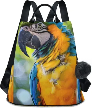 Parrot Backpack for Women Anti Theft Large Fashion Travel Shoulder Bag Purse Rucksack Lightweight