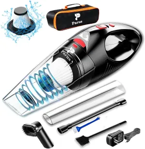 Parus PARUS Car Vacuum Cleaner, a Portable, high Power, Handheld Vacuum That Comes with attachments, a 16ft Cord, and a Bag. This kit is Essential for Travel, RV, Camper use - aspiradora para carro