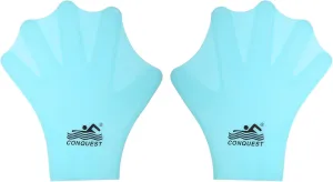 PATIKIL Silicone Swimming Gloves, Webbed Swim Gloves Unisex Full Finger Water Resistance Training Gloves for Adult Aquatic Training
