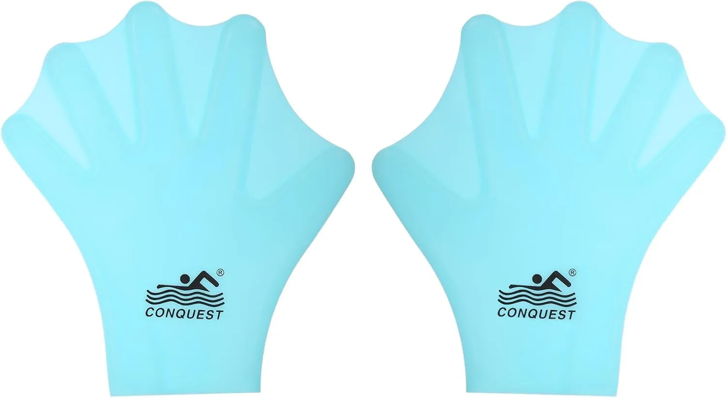 PATIKIL Silicone Swimming Gloves, Webbed Swim Gloves Unisex Full Finger Water Resistance Training Gloves for Adult Aquatic Training
