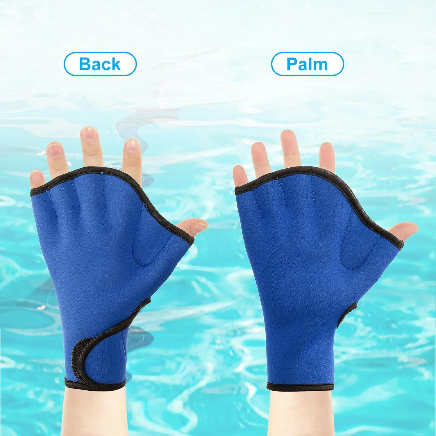 PATIKIL Swim Gloves Webbed Swimming Gloves, Aquatic Fitness Paddles