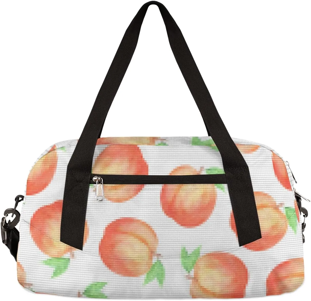 Peach Kids Duffel Bag for Girls Boys Teens, Peach Pixel Wind Dance Bag Overnight Small Duffel Bag Carry On Weekend Sports Gym Travel Bag for School Practice Gymnastics Ballet