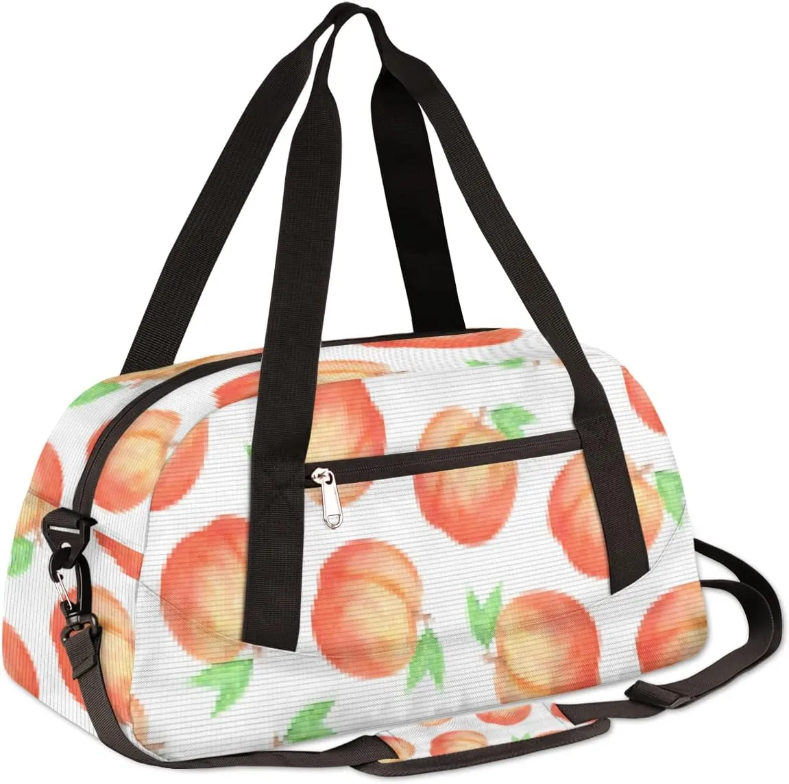 Peach Kids Duffel Bag for Girls Boys Teens, Peach Pixel Wind Dance Bag Overnight Small Duffel Bag Carry On Weekend Sports Gym Travel Bag for School Practice Gymnastics Ballet