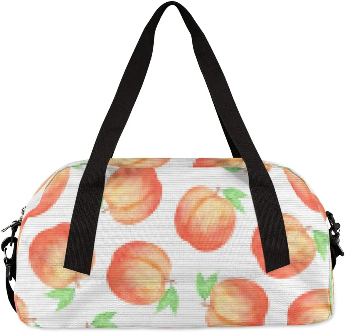 Peach Kids Duffel Bag for Girls Boys Teens, Peach Pixel Wind Dance Bag Overnight Small Duffel Bag Carry On Weekend Sports Gym Travel Bag for School Practice Gymnastics Ballet