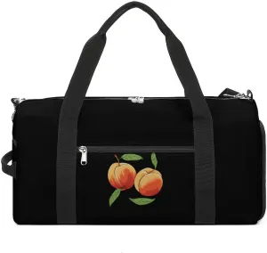 Peaches Fruit Gym Bag Travel Duffel Bag Sports Tote Bag Workout Bag Weekender Bag for Women Men