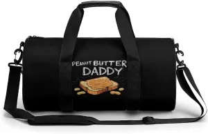 Peanut Butter Daddy Gym Bag Sports Duffle Bags for Men Women Travel Swimming Fitness with Shoe And Wet Compartment