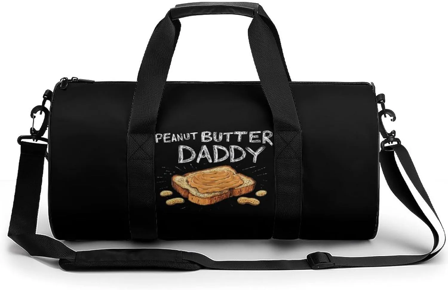 Peanut Butter Daddy Gym Bag Sports Duffle Bags for Men Women Travel Swimming Fitness with Shoe And Wet Compartment