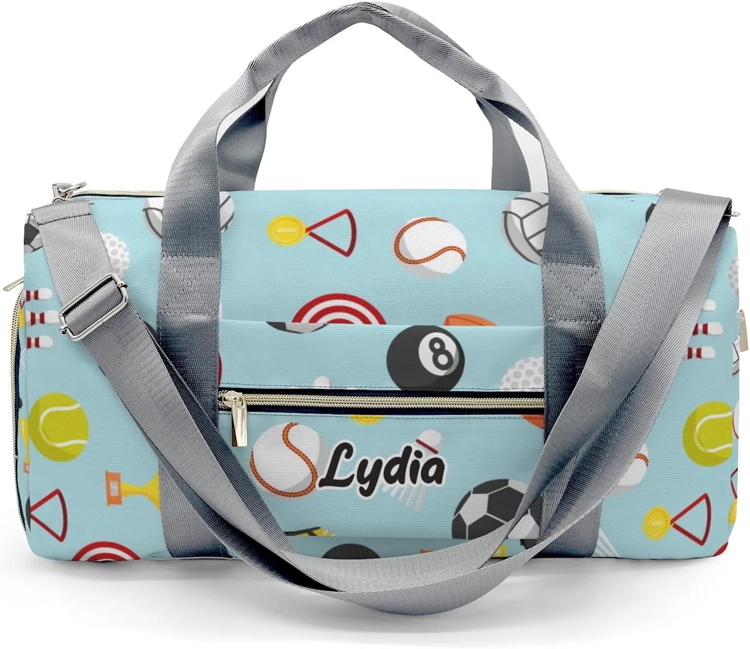 Personalized Ball Custom Multi-functional Travel Bag, Unisex Portable Duffel Bag, Short Distance Travel Assistant
