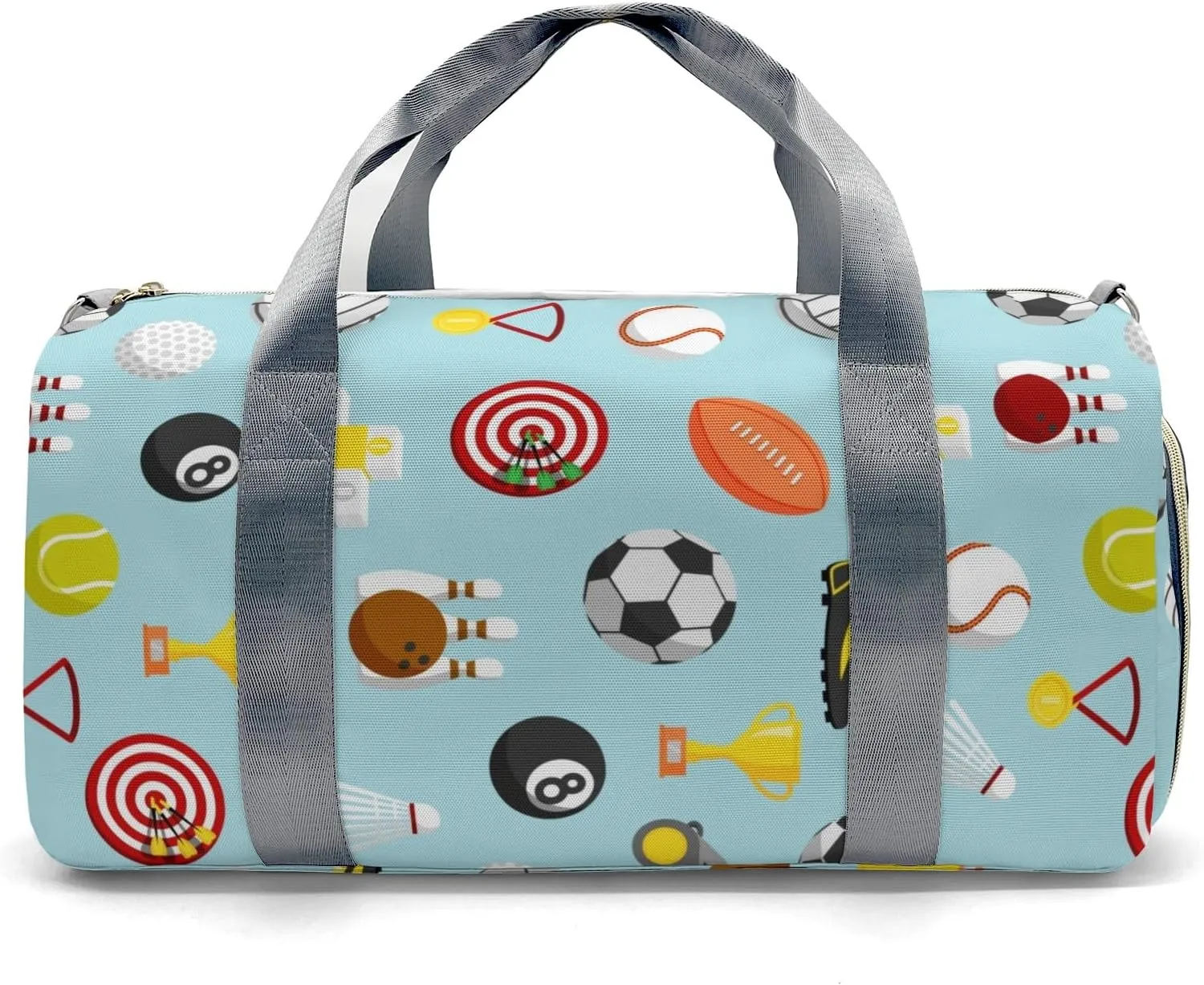 Personalized Ball Custom Multi-functional Travel Bag, Unisex Portable Duffel Bag, Short Distance Travel Assistant
