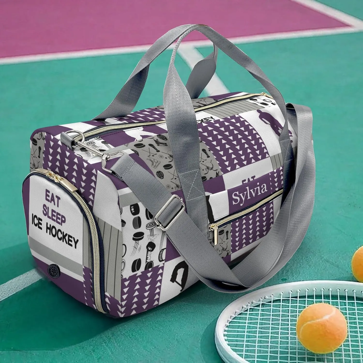 Personalized Ball Custom Multi-functional Travel Bag, Unisex Portable Duffel Bag, Short Distance Travel Assistant