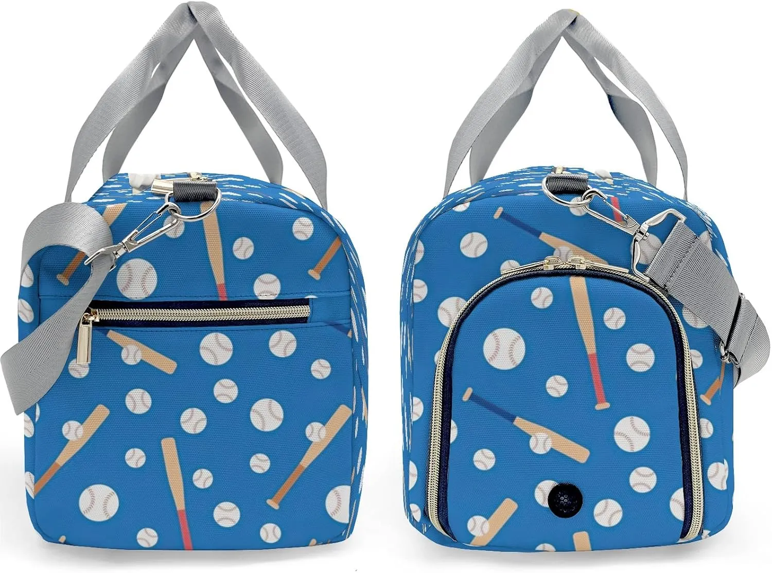 Personalized Baseball Sport Blue Custom Multi-functional Travel Bag, Unisex Portable Duffel Bag, Short Distance Travel Assistant