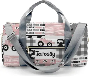 Personalized Farm Animals Custom Multi-functional Travel Bag, Unisex Portable Duffel Bag, Short Distance Travel Assistant.