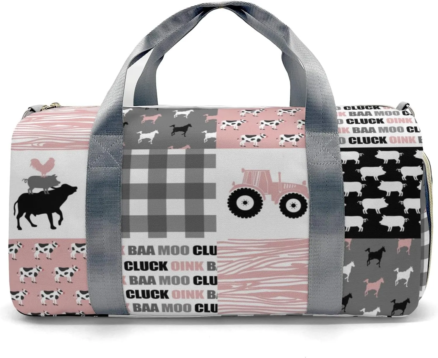 Personalized Farm Animals Custom Multi-functional Travel Bag, Unisex Portable Duffel Bag, Short Distance Travel Assistant.