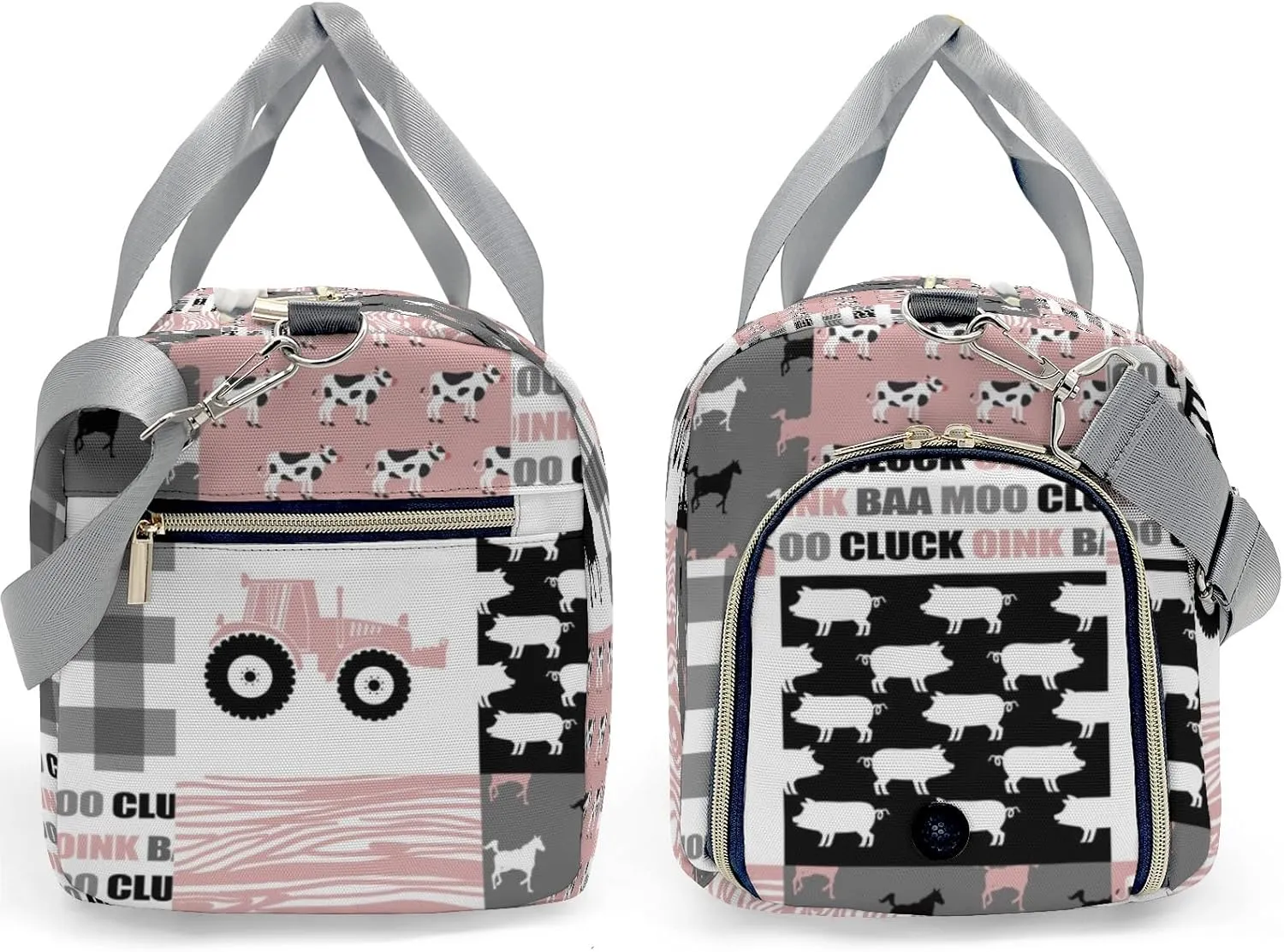 Personalized Farm Animals Custom Multi-functional Travel Bag, Unisex Portable Duffel Bag, Short Distance Travel Assistant.