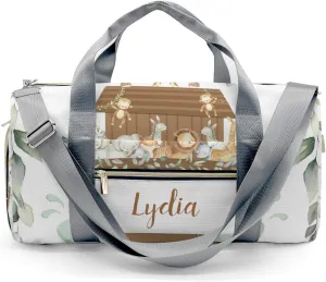 Personalized Jungle Greenery Boat Animals Custom Multi-functional Travel Bag, Unisex Portable Duffel Bag, Short Distance Travel Assistant