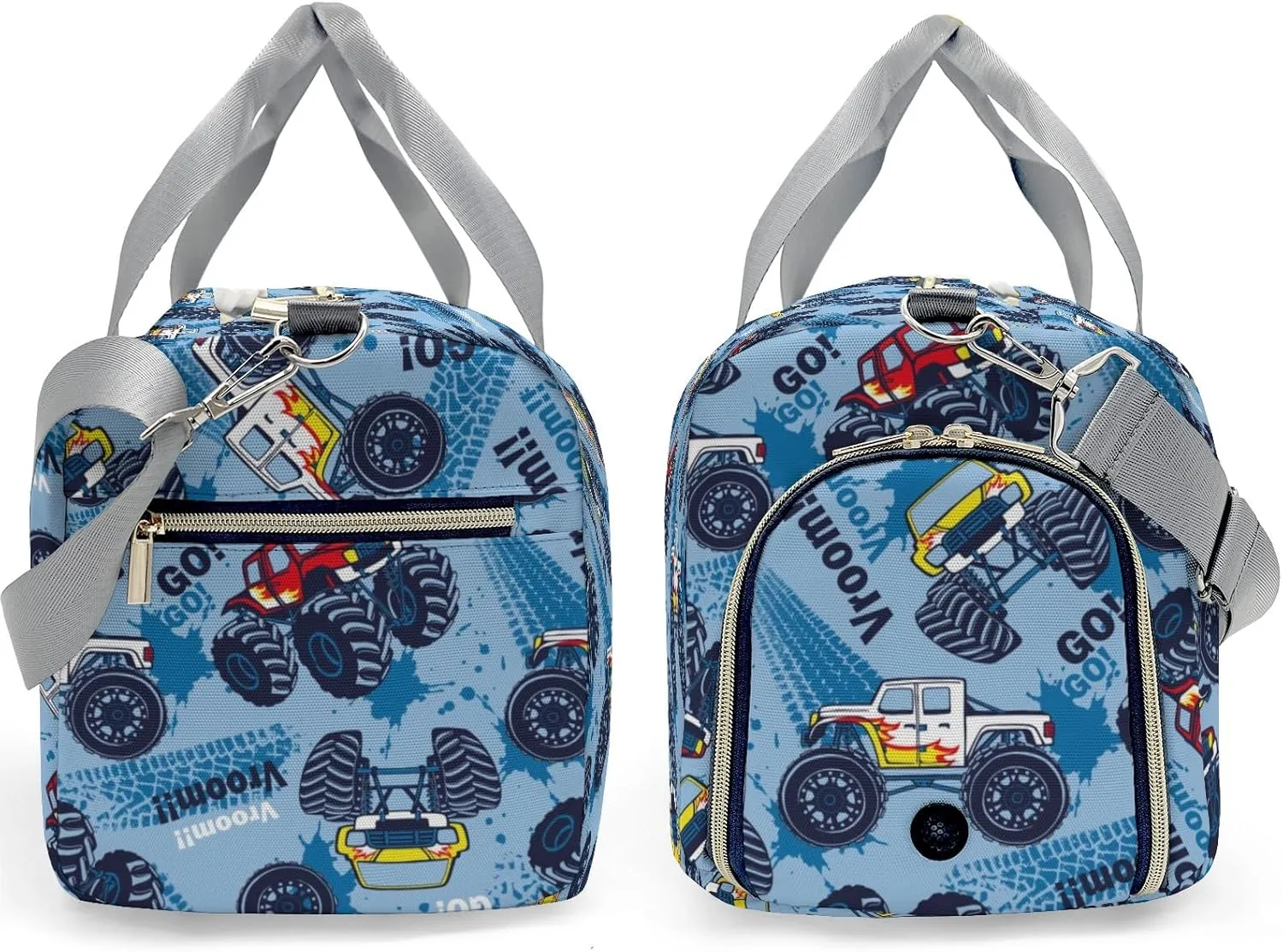 Personalized Monster Truck Cars Cool Custom Multi-functional Travel Bag, Unisex Portable Duffel Bag, Short Distance Travel Assistant