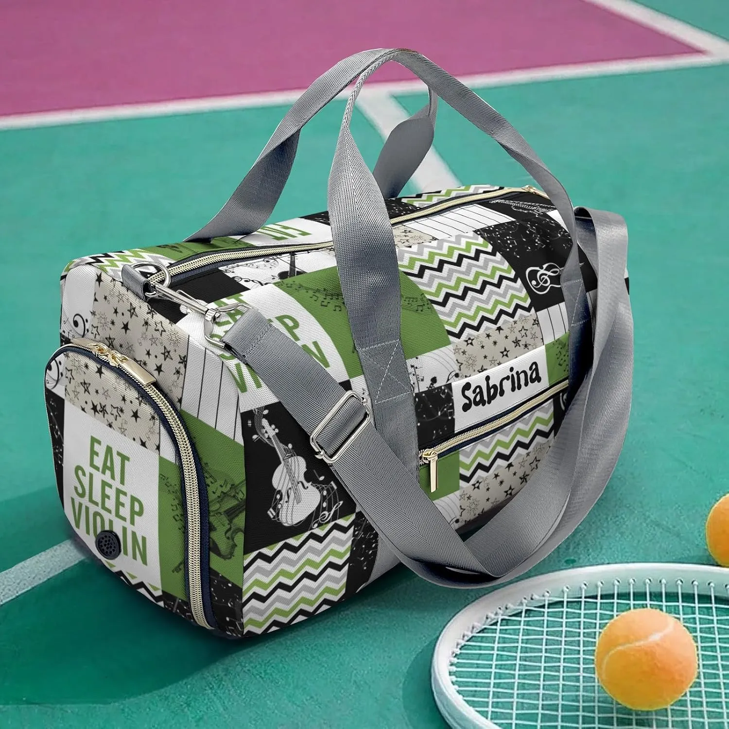 Personalized Music Custom Multi-functional Travel Bag, Unisex Portable Duffel Bag, Short Distance Travel Assistant