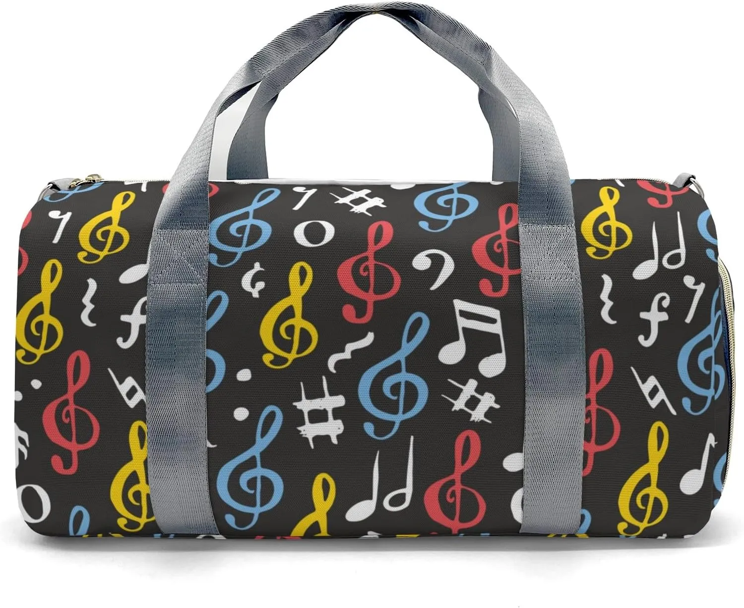 Personalized Music Notes Symbols Diamond Custom Multi-functional Travel Bag, Unisex Portable Duffel Bag, Short Distance Travel Assistant.