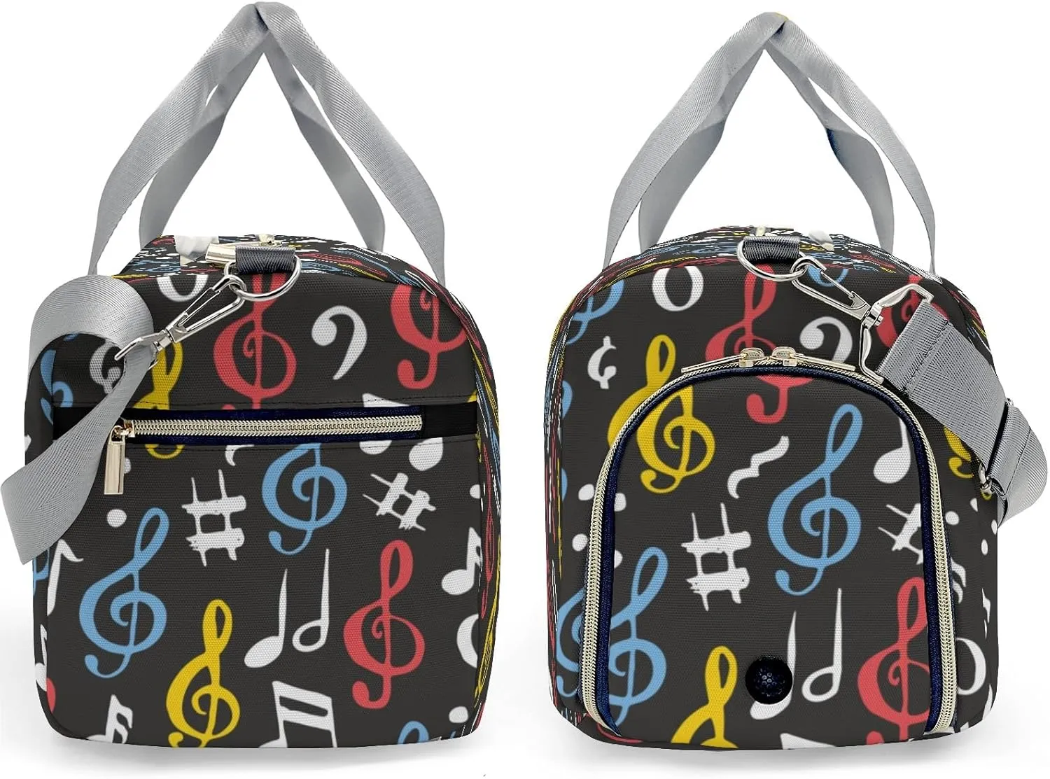 Personalized Music Notes Symbols Diamond Custom Multi-functional Travel Bag, Unisex Portable Duffel Bag, Short Distance Travel Assistant.