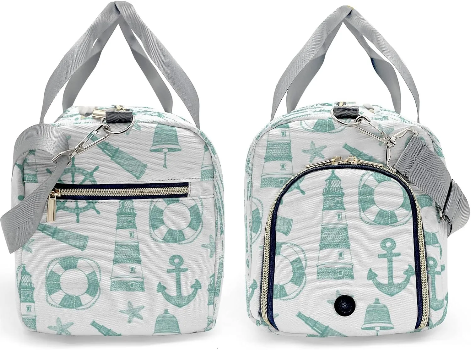 Personalized Nautical Anchor Lighthouse Custom Multi-functional Travel Bag, Unisex Portable Duffel Bag, Short Distance Travel Assistant