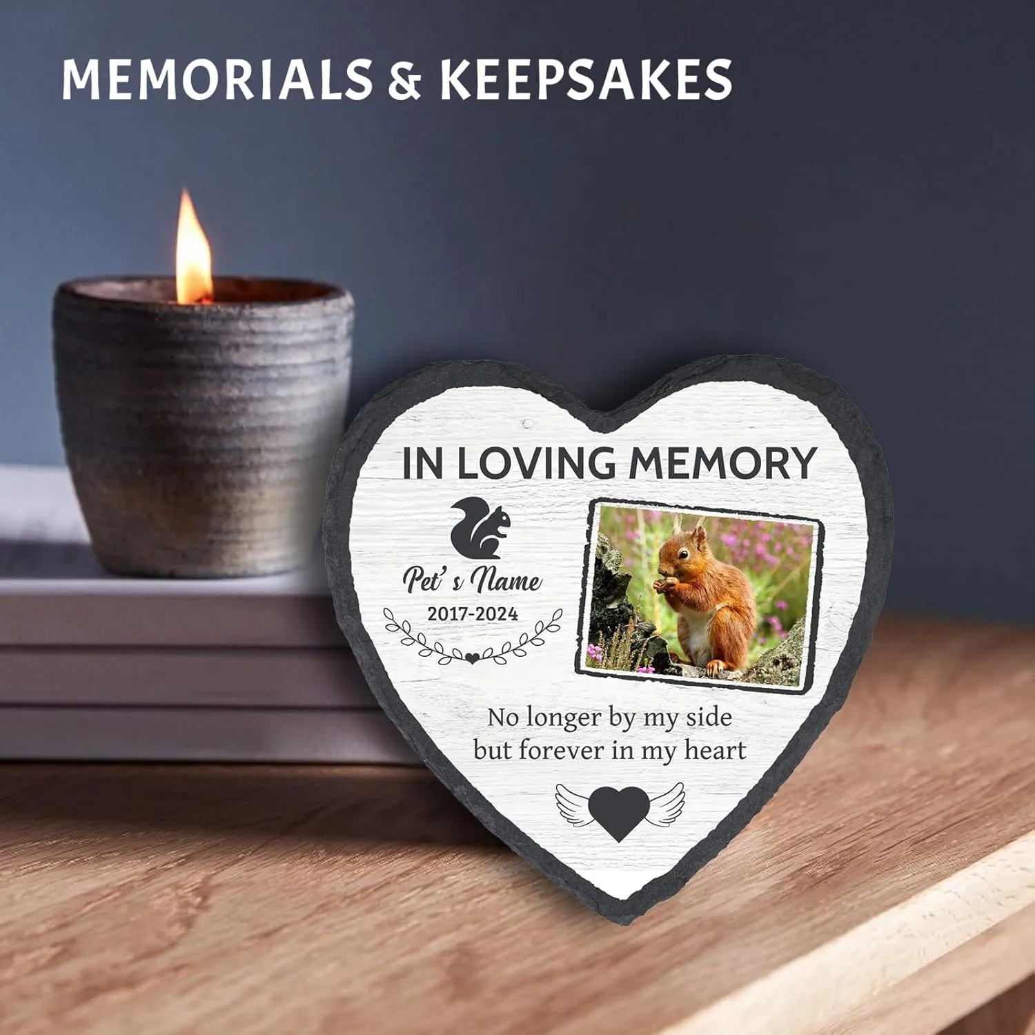 Personalized Squirrel Headstone, Pet Squirrel Memorial Stone, Customized Squirrel Memorial Garden Stone with Photo Name, Pet Squirrel Tombstone Squirrel Grave Marker Tombstone