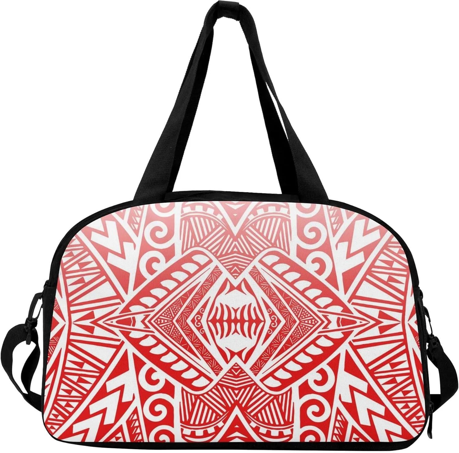 Personalized Travel Storage Bag Tote Polynesian Tribe Custom Handbag Large Capacity Wear Resistant Durable Handbag