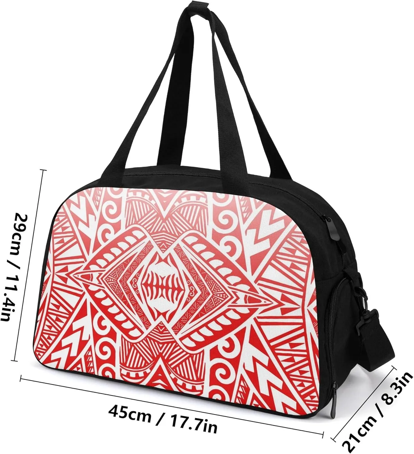 Personalized Travel Storage Bag Tote Polynesian Tribe Custom Handbag Large Capacity Wear Resistant Durable Handbag