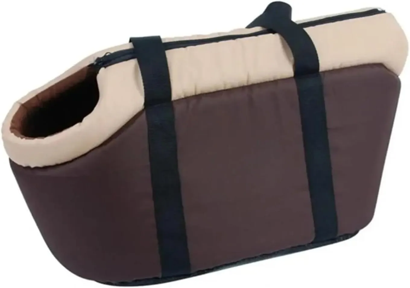 Pet Bag Soft-Sided Adjustable Fabric Interior Pad Carrier Tote For Pet Cat Carrier Outgoing Travel Breathable Pets Handbag(Dark Brown,38x20x25cm)
