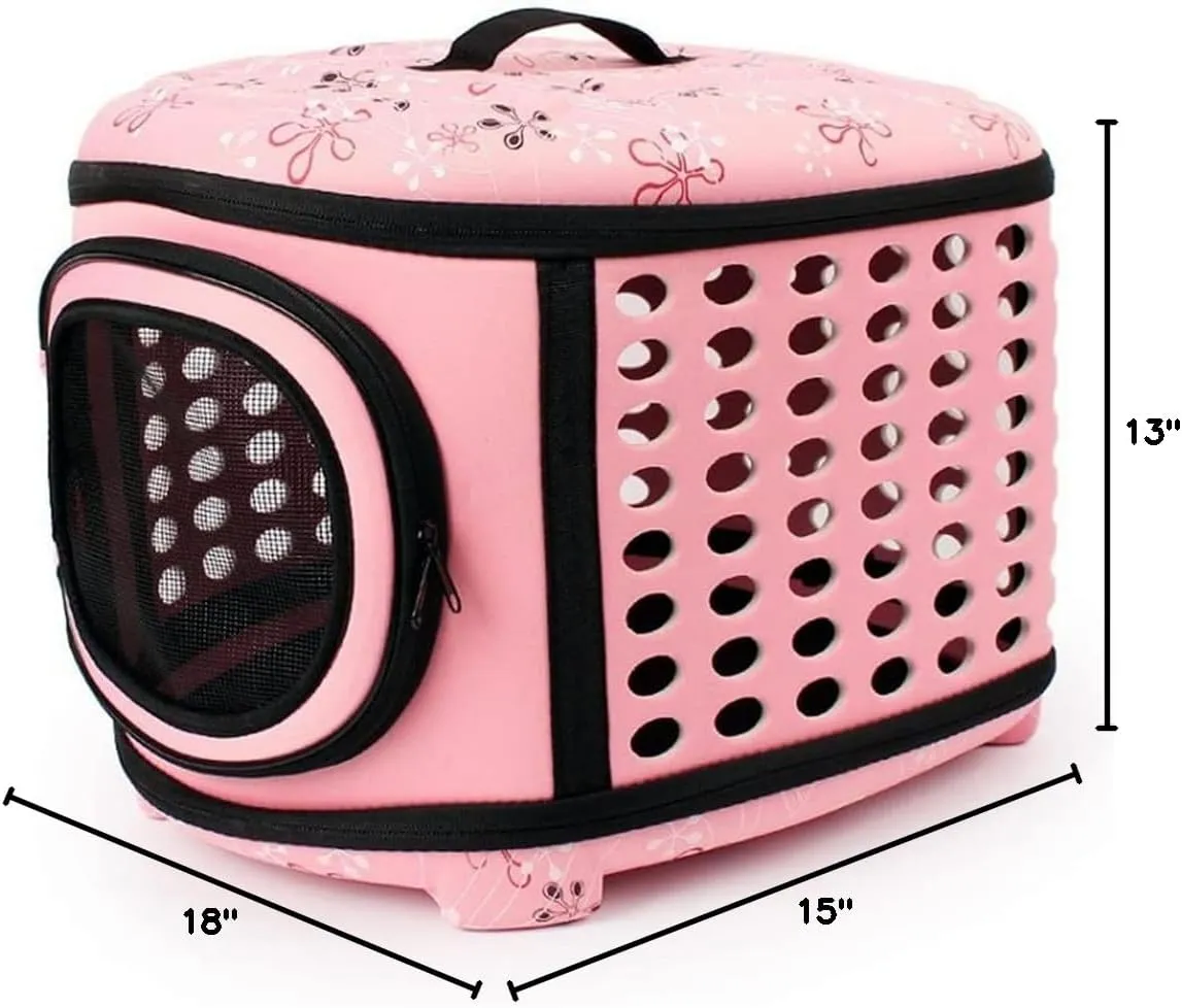 Pet Carriers Handbag Cage Portable Foldable Cage for Dog Cat Puppy Travel and Outdoor Activities Pink