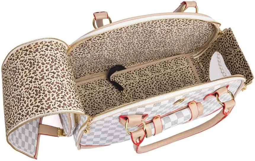 Pet Dog Puppy Carriers Portable Breathable Pet Bag Cat Dog Carrier Bags Outgoing Travel Pets Handbag (S, White)