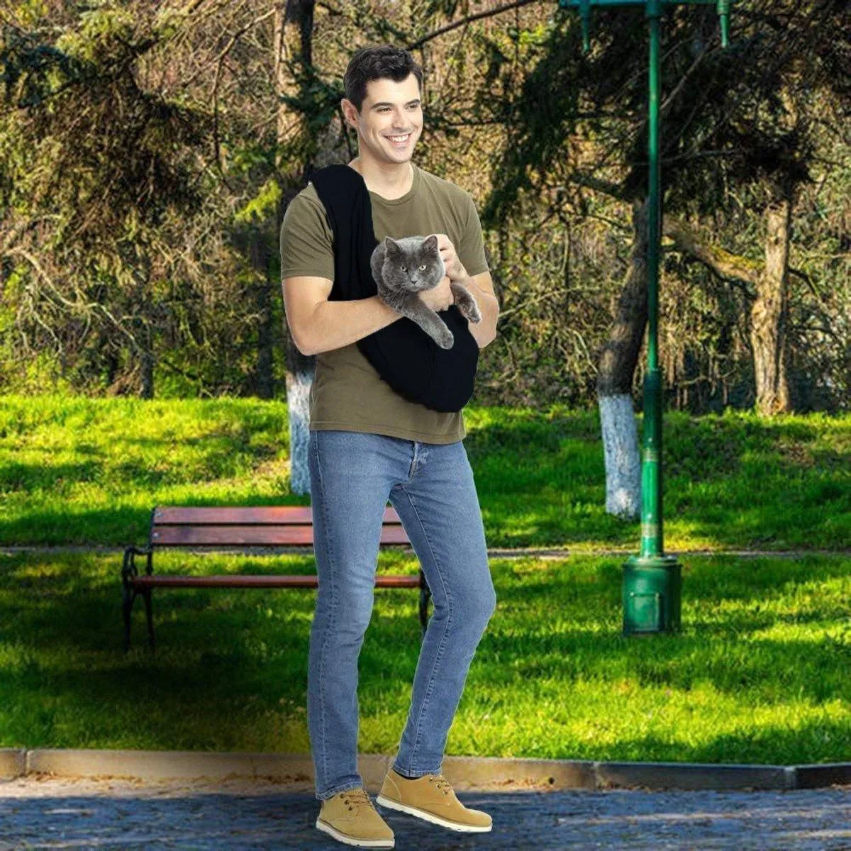 Pet Dog Sling Carrier Bag Outdoor Travel Puppy Cat Totes Shoulder Messenger Bag
