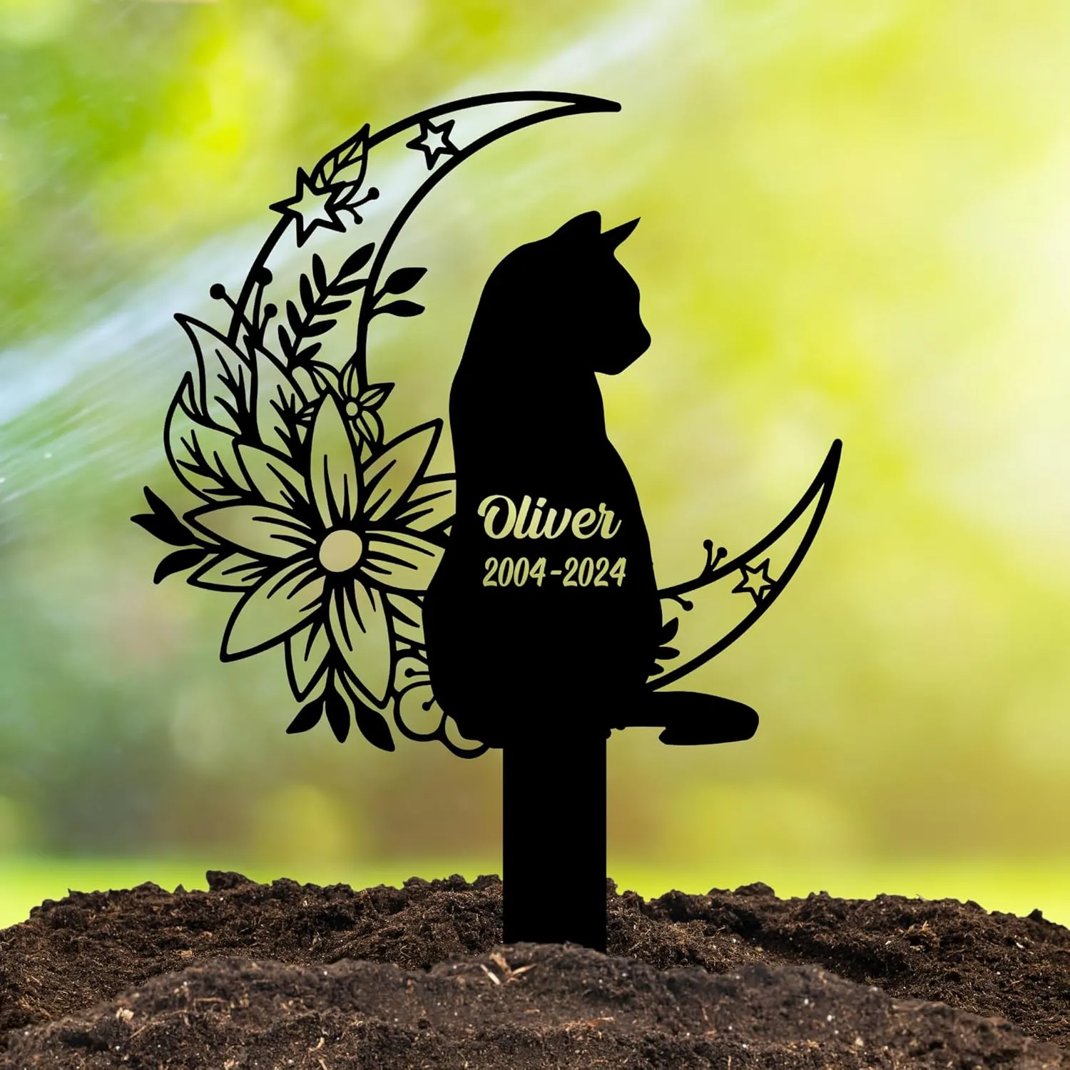 Pet Grave Marker Dog – Custom Dog Tombstones for Graves Outdoor with Name and Date (Nes-gm-03)