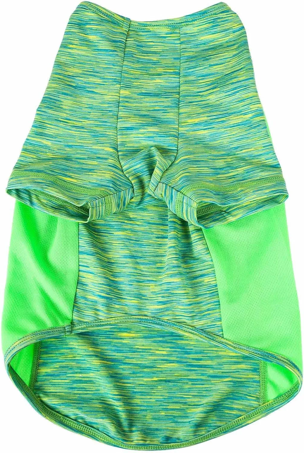Pet Life ® Active 'Warf Speed' Heathred Dog Fitness and Yoga Pet T-Shirt Dog Clothes - Performance Dog T-Shirt with 4-Way-Stretch, Reflective and Quick-Dry Technology - Summer Dog Shirts
