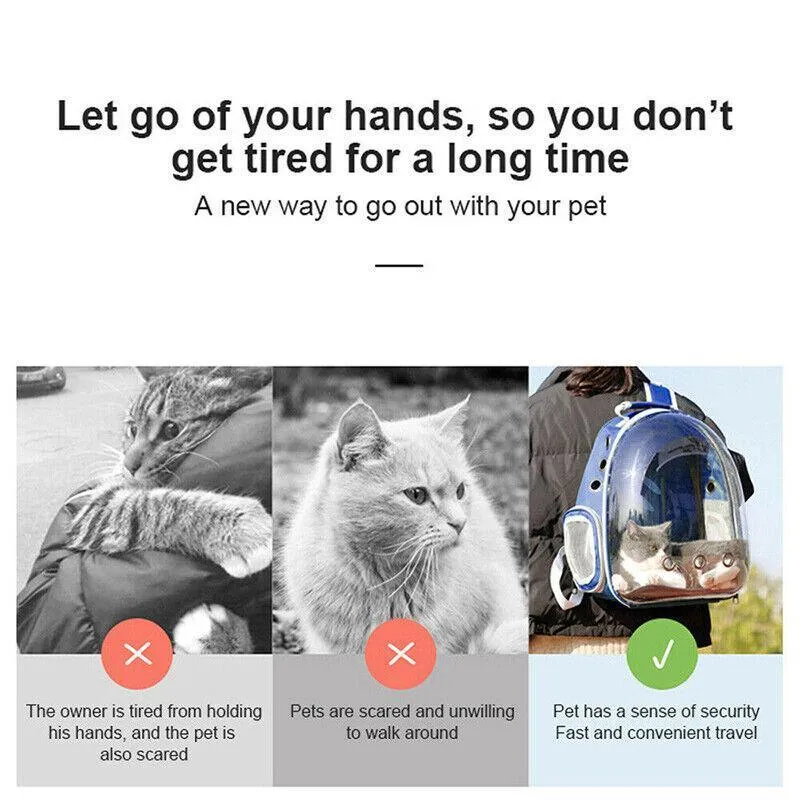 Pet Outdoor Carrier Backpack Cat Dog Puppy Travel Space Capsule Shoulder Bag