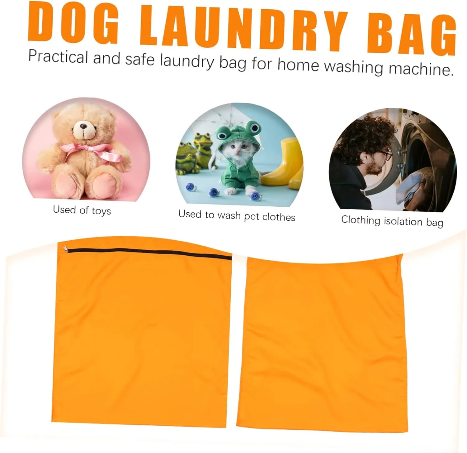 Pet Wash Bag Large Capacity Laundry Storage Bag for Dogs Material Clothes From Pet Hair for Home and Travel Use